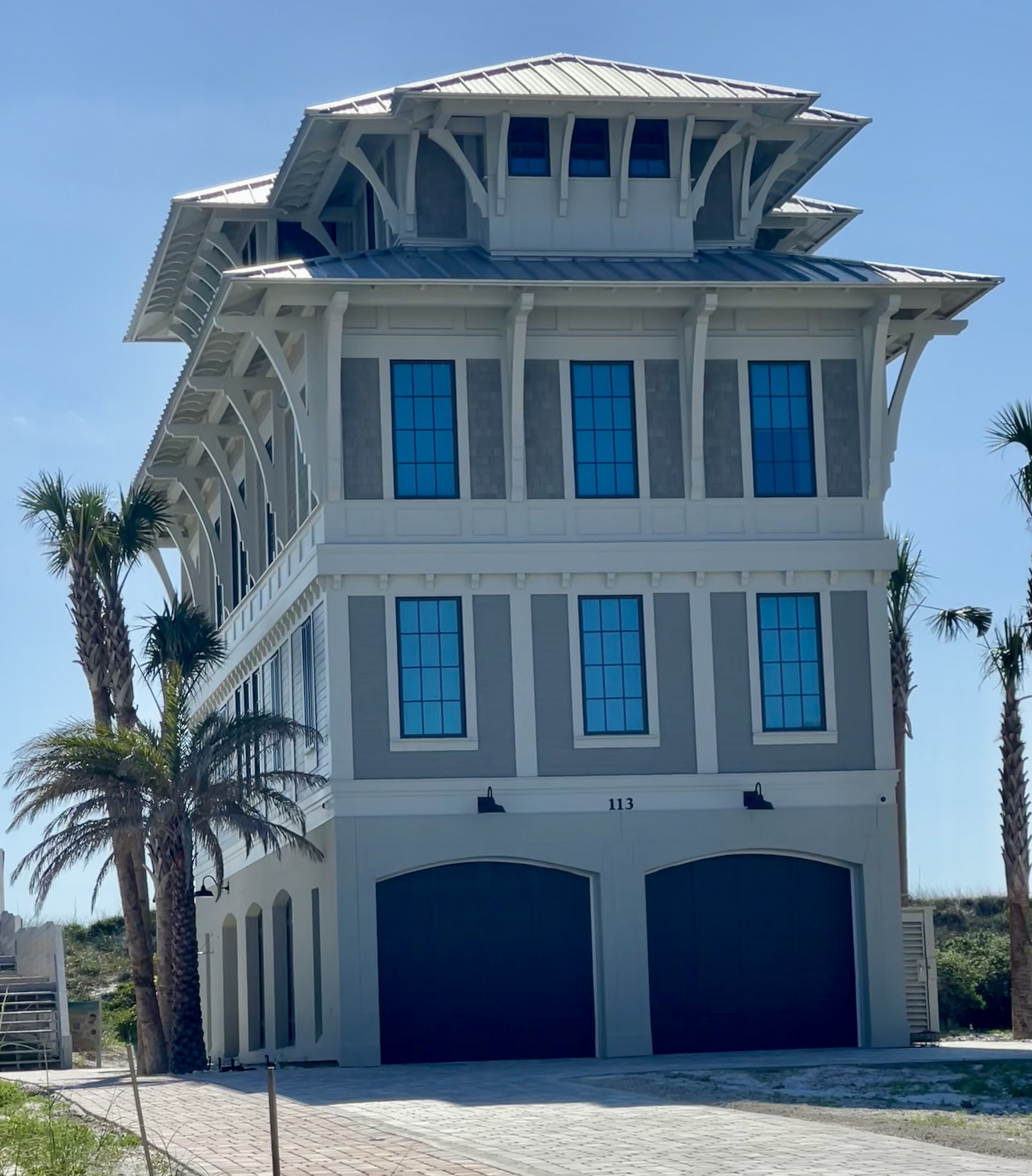Completed Florida beach house built by L. Henson
